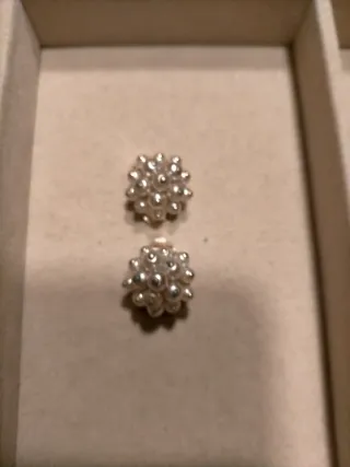 Pendientes clip perlas