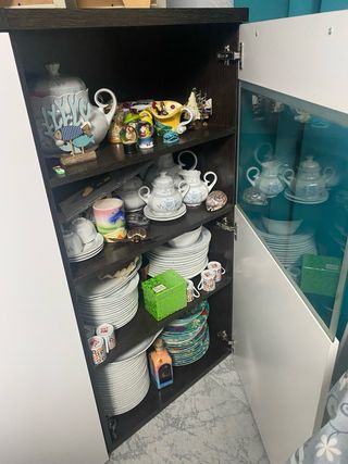 Pack Vitrina,Mueble TV + Vitrina + Mueble Estrecho