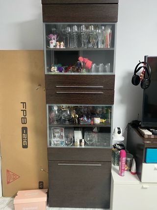 Pack Vitrina,Mueble TV + Vitrina + Mueble Estrecho