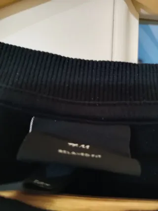 Felpa girocollo nera taglia Eur M