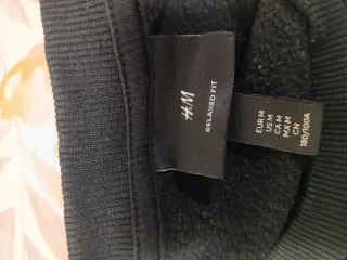 Felpa girocollo nera taglia Eur M