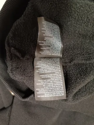 Felpa girocollo nera taglia Eur M