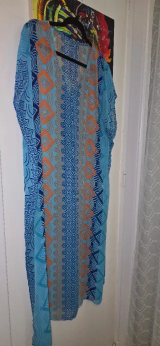 Copricostume fantasia blu e arancio taglia unica