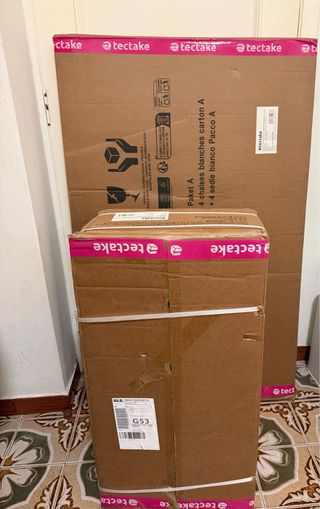 Mesa Comedor + 4 Sillas Blancas (Nuevo)