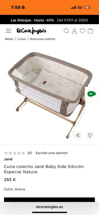 Mini cuna Jané poco uso