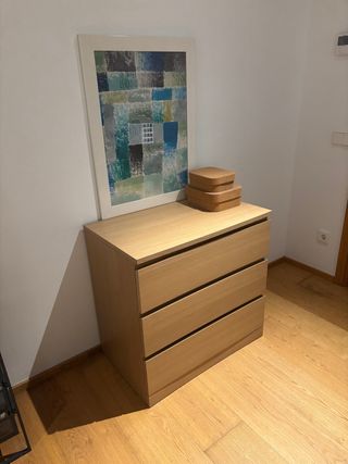 Cómoda MALM IKEA Tinte Roble Blanco