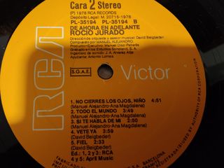 Vinilo Rocío Jurado - De Ahora En Adelante