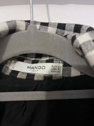 Americana cuadros vichy Mango Talla M