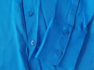 Camisa Zara Satinada Azul Talla XS