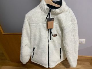 The North Face Cazadora Borrego Blanca Negra