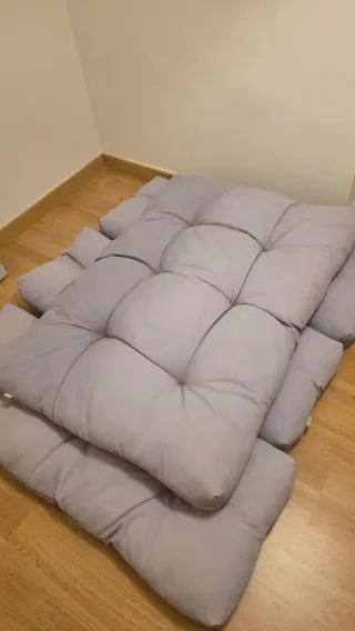 Cojines para palets exterior en color gris