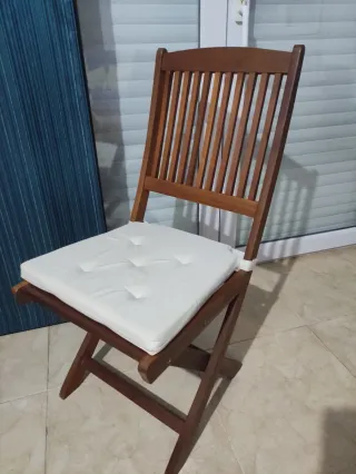 Silla plegable madera jardín