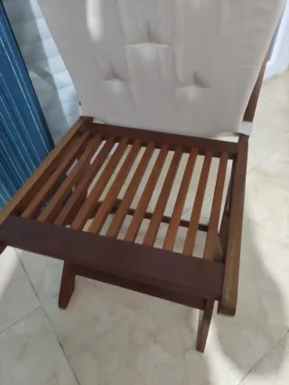 Silla plegable madera jardín