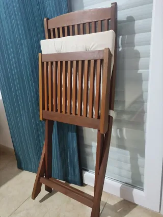 Silla plegable madera jardín
