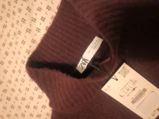 Jersey Zara Talla L Burdeos (vino) Cuello Alto
