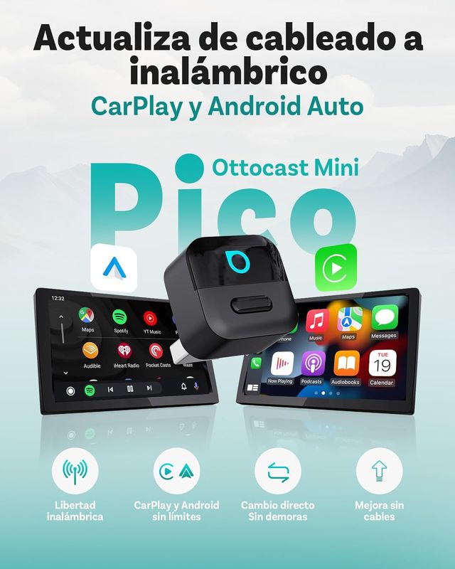 Ottocast Mini Pico Adattatore CarPlay Wireless