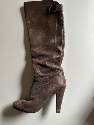 Stivali donna vero cuoio marrone 37