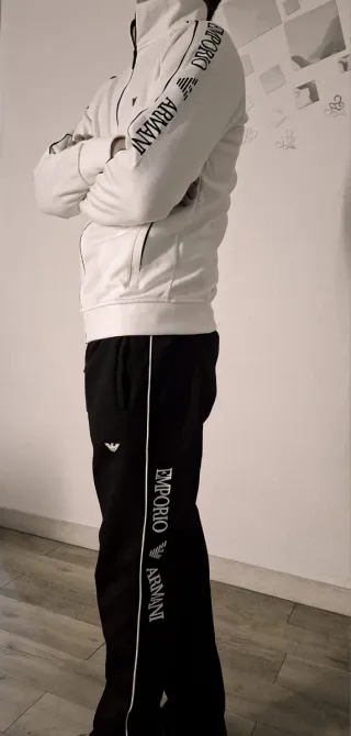 Conjunto Deportivo Emporio Armani Blanco y Negro T