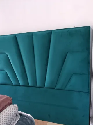 Cabecero Cama Matrimonio Terciopelo Teal