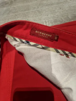 Pantalones mujer Burberry London Talla 48 Rojo