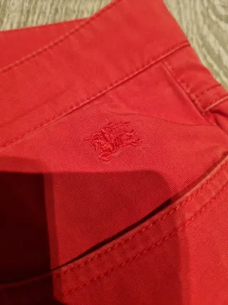Pantalones mujer Burberry London Talla 48 Rojo