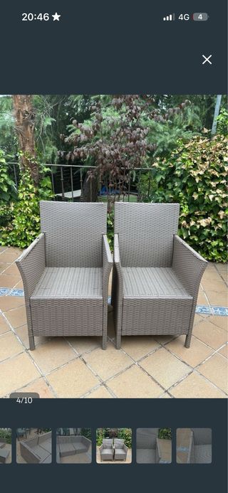 2 Sillones de Jardín Ratán