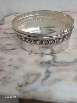 Caja de té antigua de plata