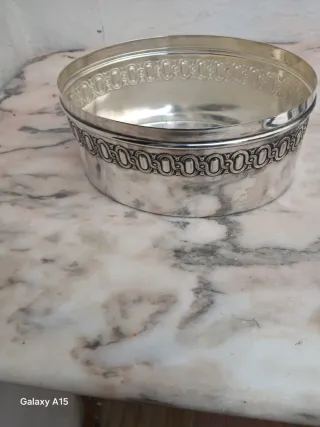 Caja de té antigua de plata