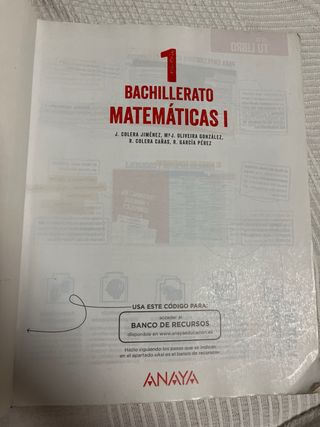 Matemáticas I.