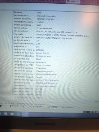 Lenovo i7 16GB RAM SSD Nueva Batería