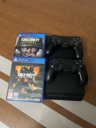 PS4 (PlayStation 4) + 2 Mandos + 2 Juegos