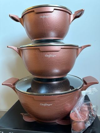 Set Casseruole Cheffinger effetto pitonato