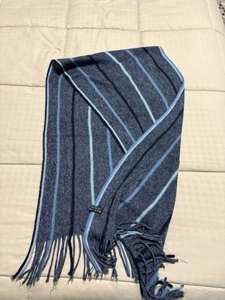 Sciarpa a righe blu uomo