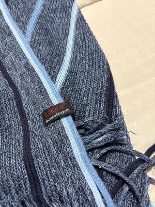 Sciarpa a righe blu uomo