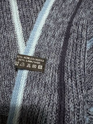 Sciarpa a righe blu uomo