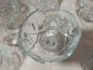 6 Copas de postre de cristal