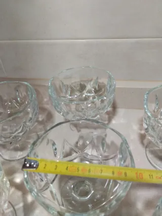 6 Copas de postre de cristal