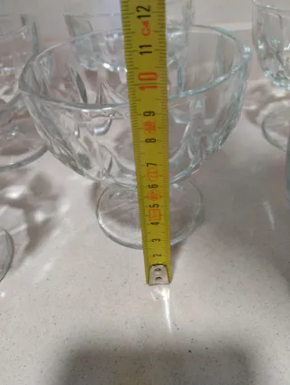 6 Copas de postre de cristal