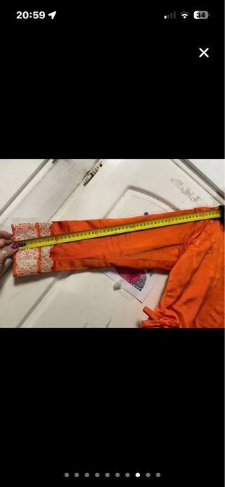 Corpiño Fallera Naranja con Encaje