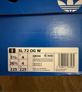 Zapatillas Adidas SL 72 OG Beige Blancas