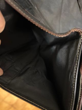 Cartera Loewe Piel Grande Negra y Marrón