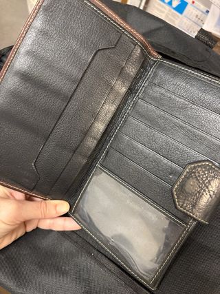 Cartera Loewe Piel Grande Negra y Marrón