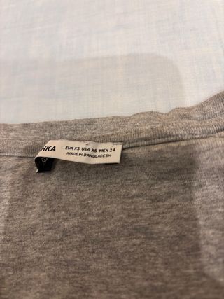 Top gris manga larga