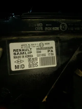 Faro Delantero Izquierdo Renault Arkana