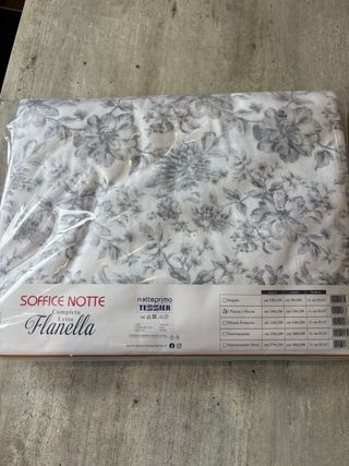 Completo Lenzuola Flanella Piazza Mezza