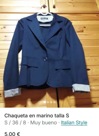 Chaqueta azul marino talla S