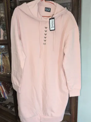Vestido Sudadera Emporio Armani Rosa Talla L