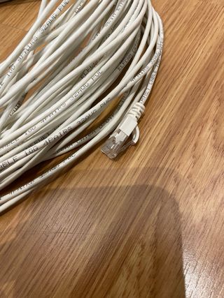 2 Cables Red Elfcam Ethernet Cat 6A 30m