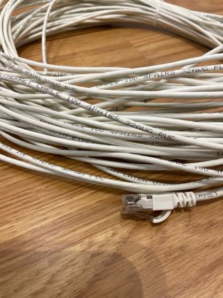 2 Cables Red Elfcam Ethernet Cat 6A 30m