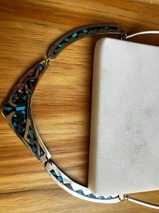 Gargantilla Alpaca Turquesa Plata